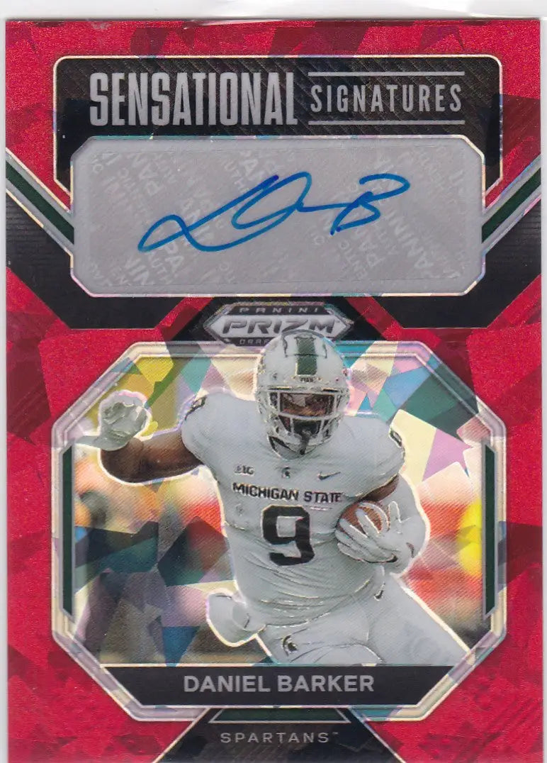 2023 Panini Prizm Draft Picks #SS-DAB Daniel Barker Auto spartans - Football Card Single