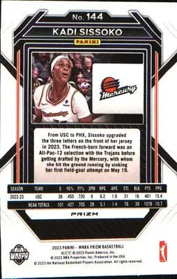2023 Panini Prizm WNBA Ice Prizm #144 Kadi Sissoko Rookie RC - Basketball Card Single