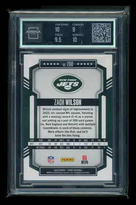 2023 Panini Score Circular Zach Wilson #288 029/135 Football Arena Club 9.5 - Football Card Single