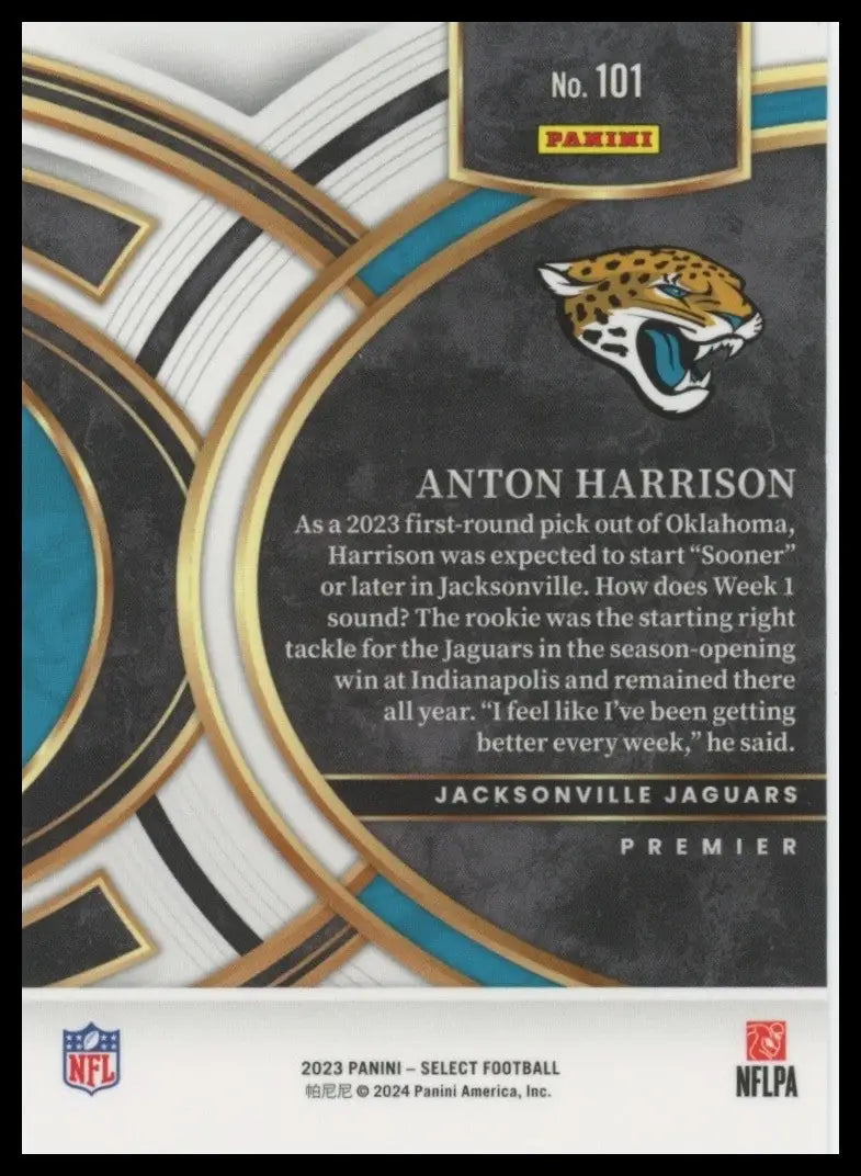 2023 Panini Select - Premier Level Anton Harrison #101 (RC) - Football Card Single