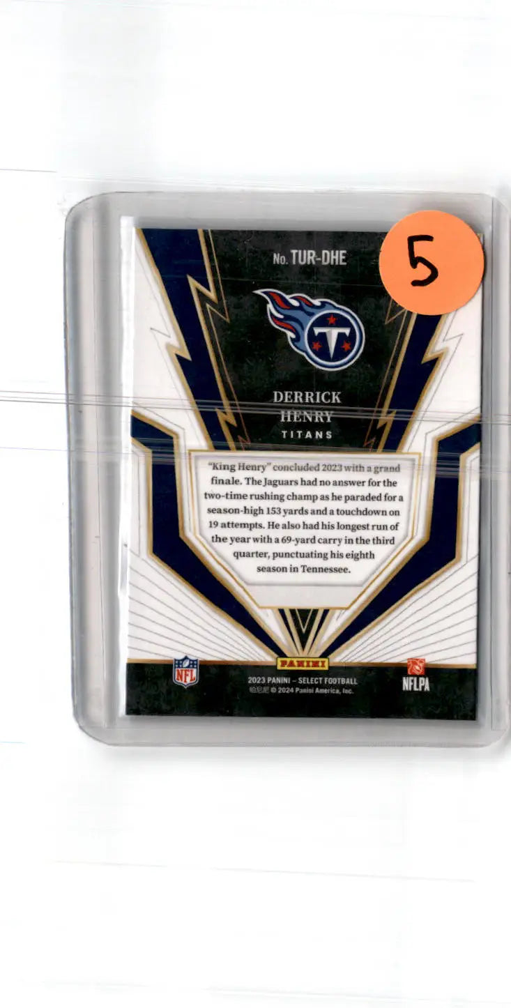 2023 Panini Select #TUR-DHE Derrick Henry Turbocharged - Football Card Single