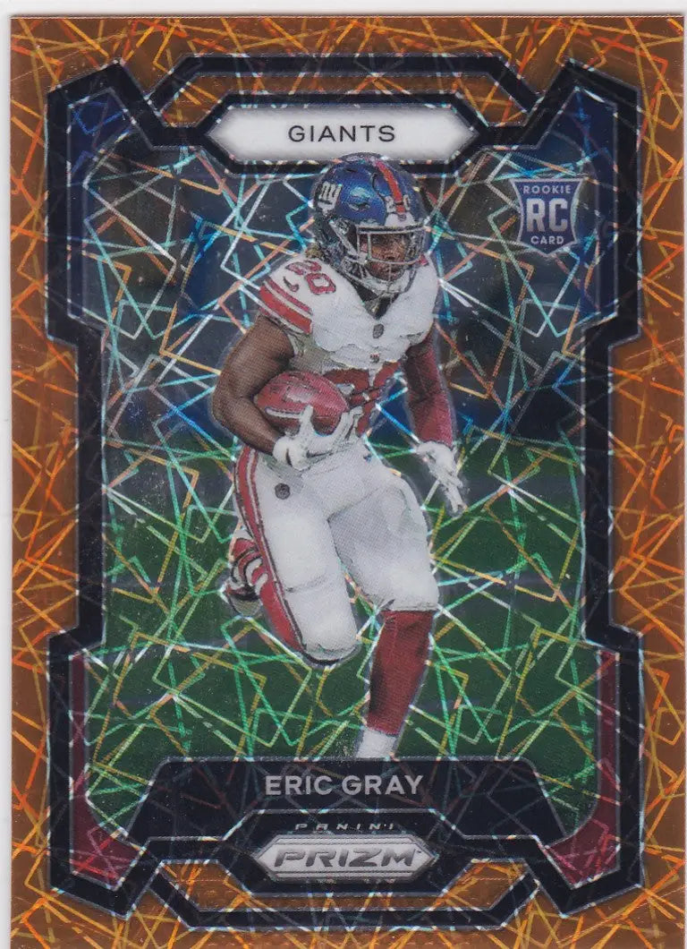 2023 Prizm #377 Eric Gray Orange Laser RC New York Giants - Football Card Single