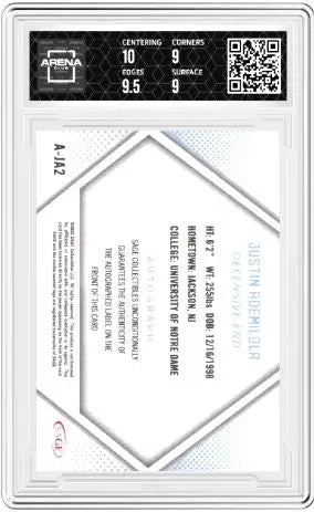 2023 SAGE Hit Justin Ademilola #A-JA2 Auto Football AC 9.5 Auto 10 - Football Card Single