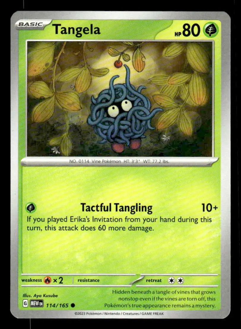 2023 Scarlet & Violet: 151 Tangela #114/165 Base Common NM - Pokémon Card Single