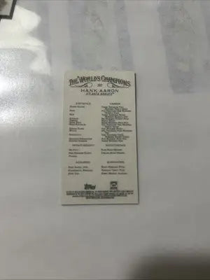 2023 Topps Allen & Ginter Hank Aaron #367 Rip Card Exclusive Mini SP - Baseball Card Single