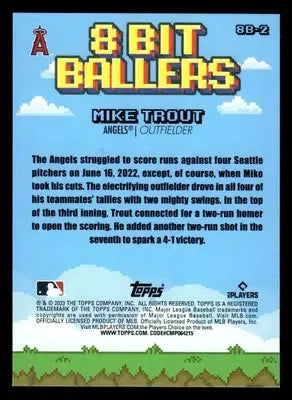 2023 Topps Big League #8B-2 Mike Trout 8 Bit Ballers - Baseball Card Single