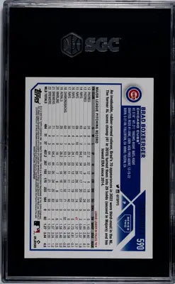 Graded Topps Brad Boxberger baseball card 2023 Topps Brad Boxberger #590 Gold 285/2023