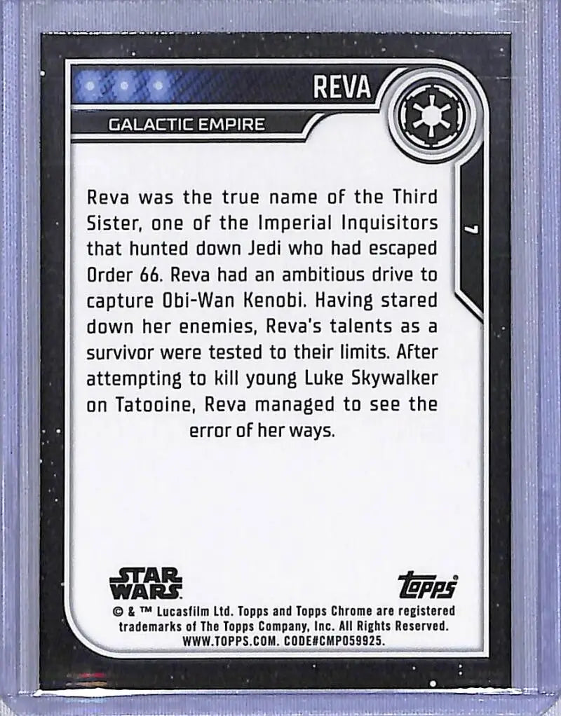 2023 Topps Chrome Star Wars #7 Moses Ingram as Reva NM-MT NonSport Card - Star Wars Card Single