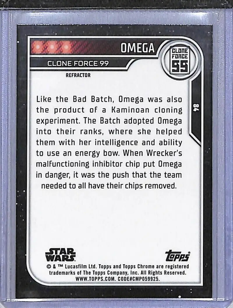 2023 Topps Chrome Star Wars #84 Omega NM-MT - Star Wars Card Single