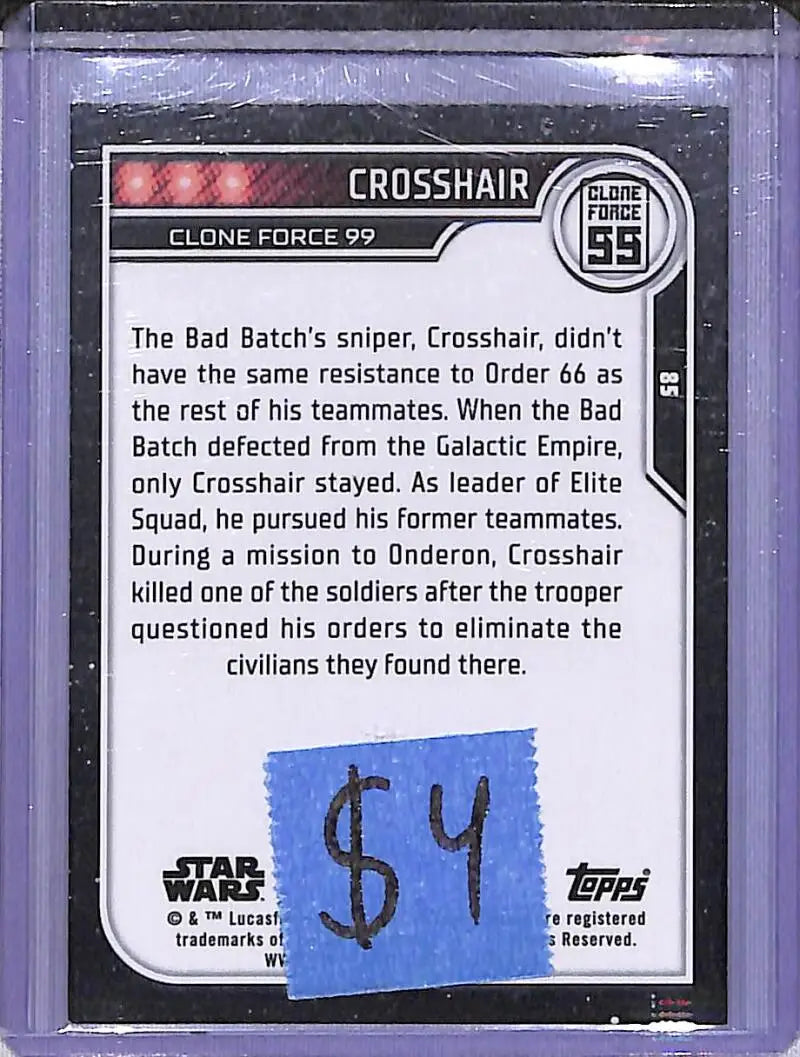 2023 Topps Chrome Star Wars #85 Crosshair NM-MT - Star Wars Card Single