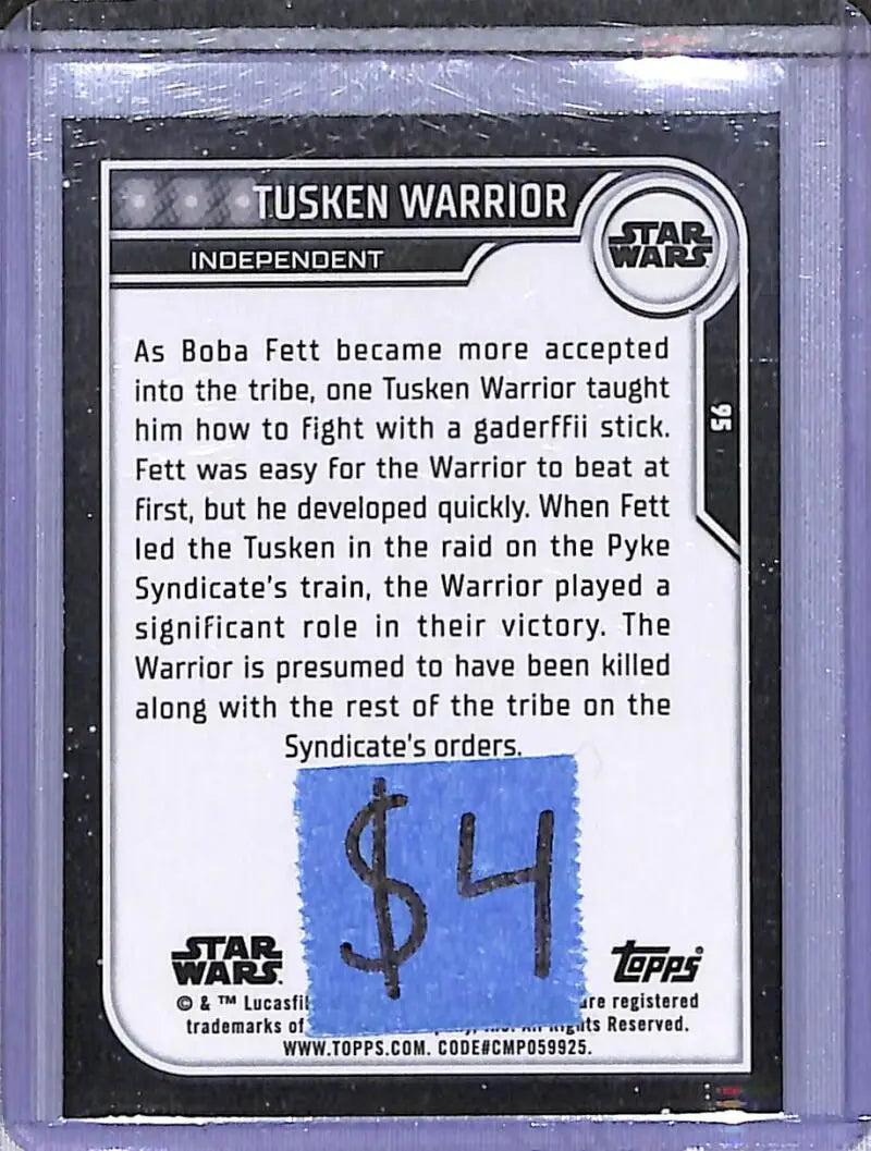 2023 Topps Chrome Star Wars #95 Tusken Warrior NM-MT - Star Wars Card Single