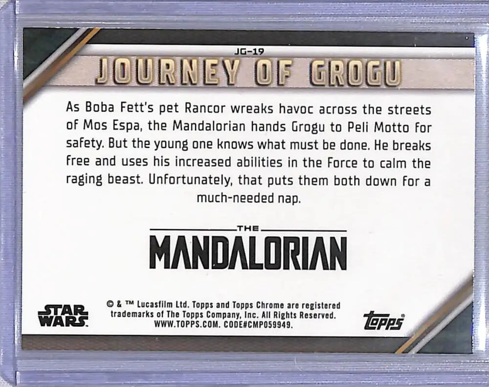 2023 Topps Chrome Star Wars Journey of Grogu #JG-19 Facing The Rancor NM-MT - Star Wars Card Single