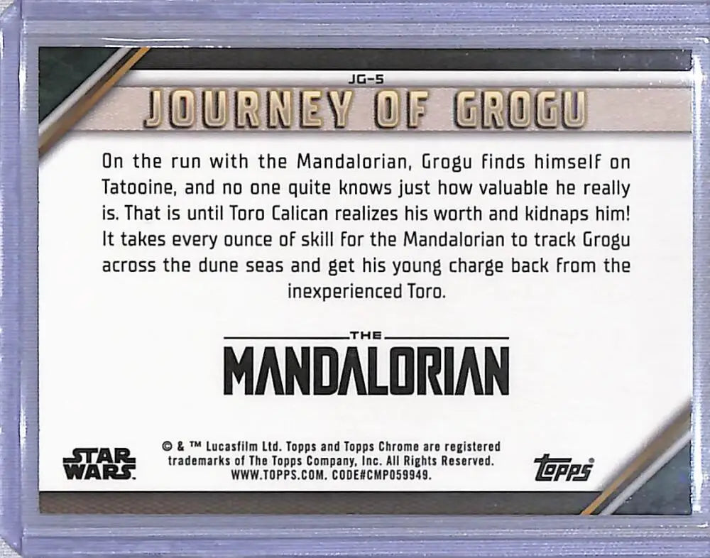 2023 Topps Chrome Star Wars Journey of Grogu #JG-5 Kidnapped By Toro Calican NM-MT