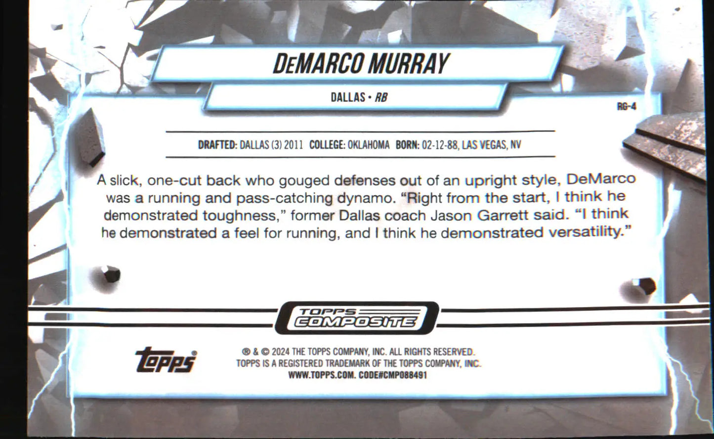 2023 Topps Composite Resurgence Grounded #RG-4 DeMarco Murray - Football Card Single