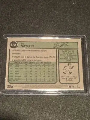 2023 Topps Heritage #172 Bo Naylor Chrome Purple Refractor - Baseball Card Single