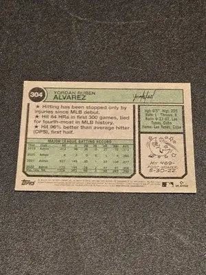 2023 Topps Heritage #304 Yordan Alvarez Chrome Blue Sparkle Refractor - Baseball Card Single