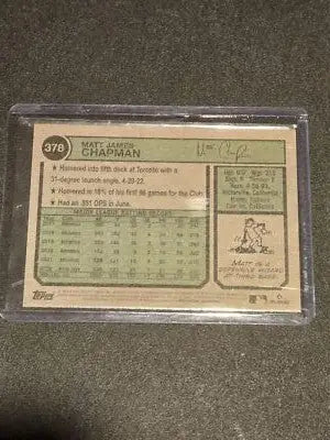 2023 Topps Heritage #378 Matt Chapman Chrome Purple Refractor - Baseball Card Single