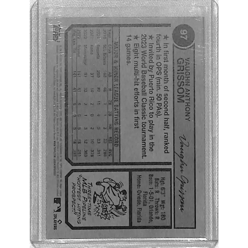 2023 Topps Heritage Purple #97 Vaughn Grissom NM-MT Atlanta Braves - Baseball Card Single