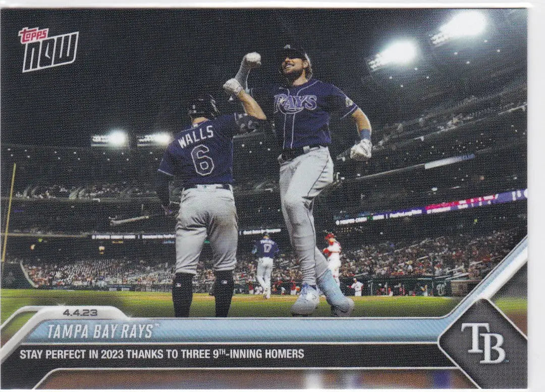 2023 TOPPS NOW #47 TAMPA BAY RAYS - Baseball Card Single