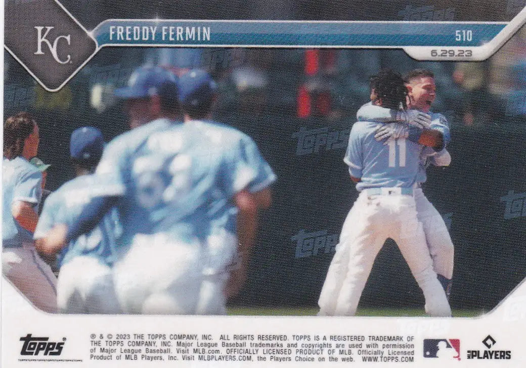 2023 TOPPS NOW #510 FREDDY FERMIN- KANSAS CITY ROYALS - Baseball Card Single