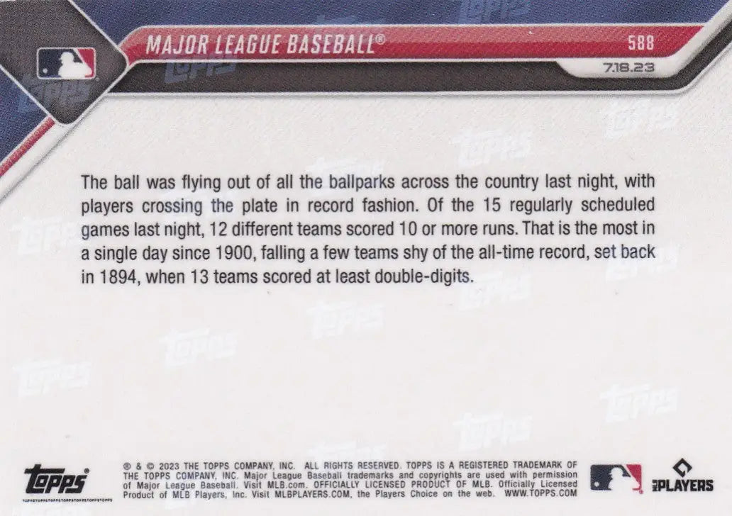 2023 TOPPS NOW #588 MLB - Baseball Card Single