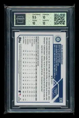 2023 Topps Series One Julio Rodriguez #330 Baseball Arena Club 10 - Baseball Card Single