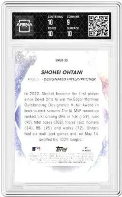Graded Topps Shohei Ohtani baseball card from 2023 Stars of MLB series with AC 9.5