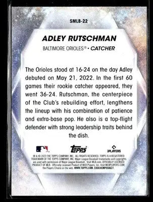 2023 Topps #SMLB-22 Adley Rutschman Stars of MLB - Baseball Card Single
