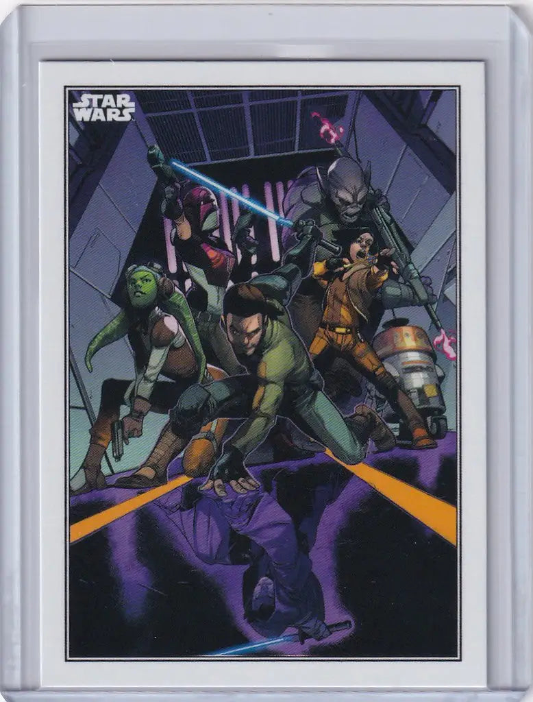 Topps Star Wars trading card of Kanan from Rebels, part of Wars Flagship Comic series
