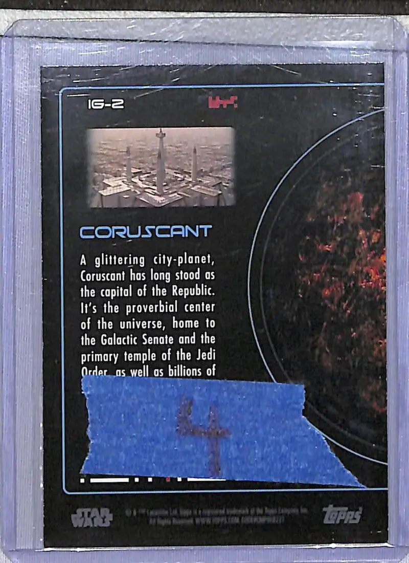 2023 Topps Star Wars Into The Galaxy #IG-2 Coruscant NM-MT - Star Wars Card Single