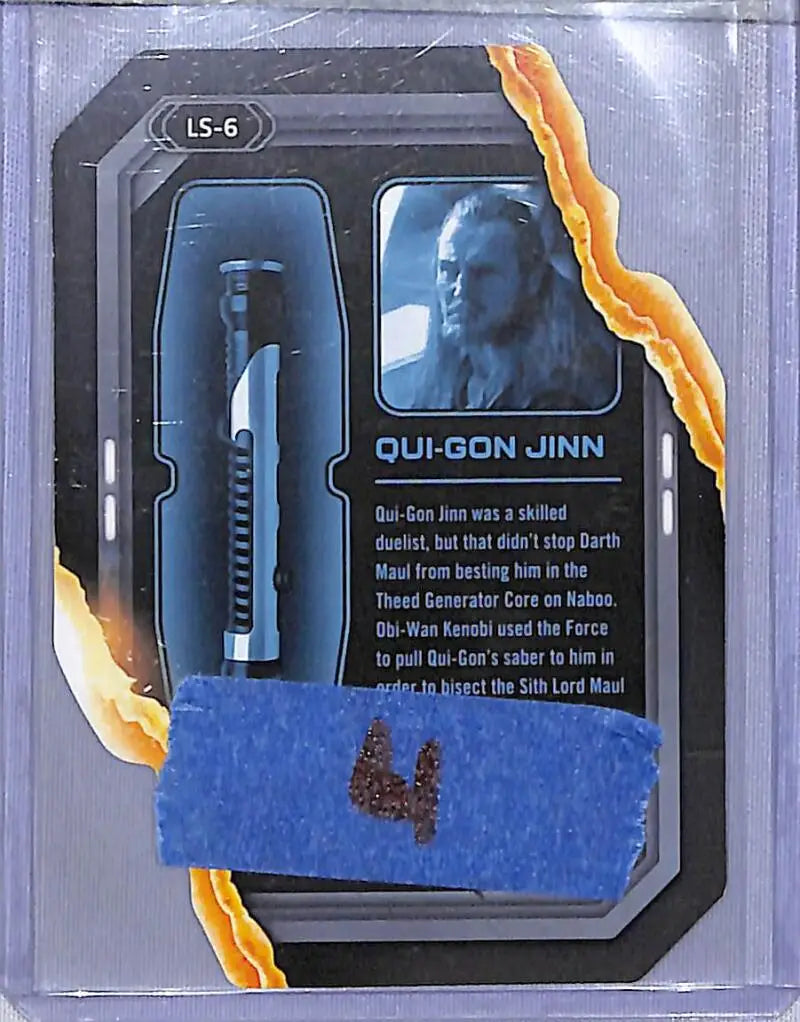 2023 Topps Star Wars Lightsaber Stylings #LS-6 Qui-Gon Jinn NM-MT - Star Wars Card Single