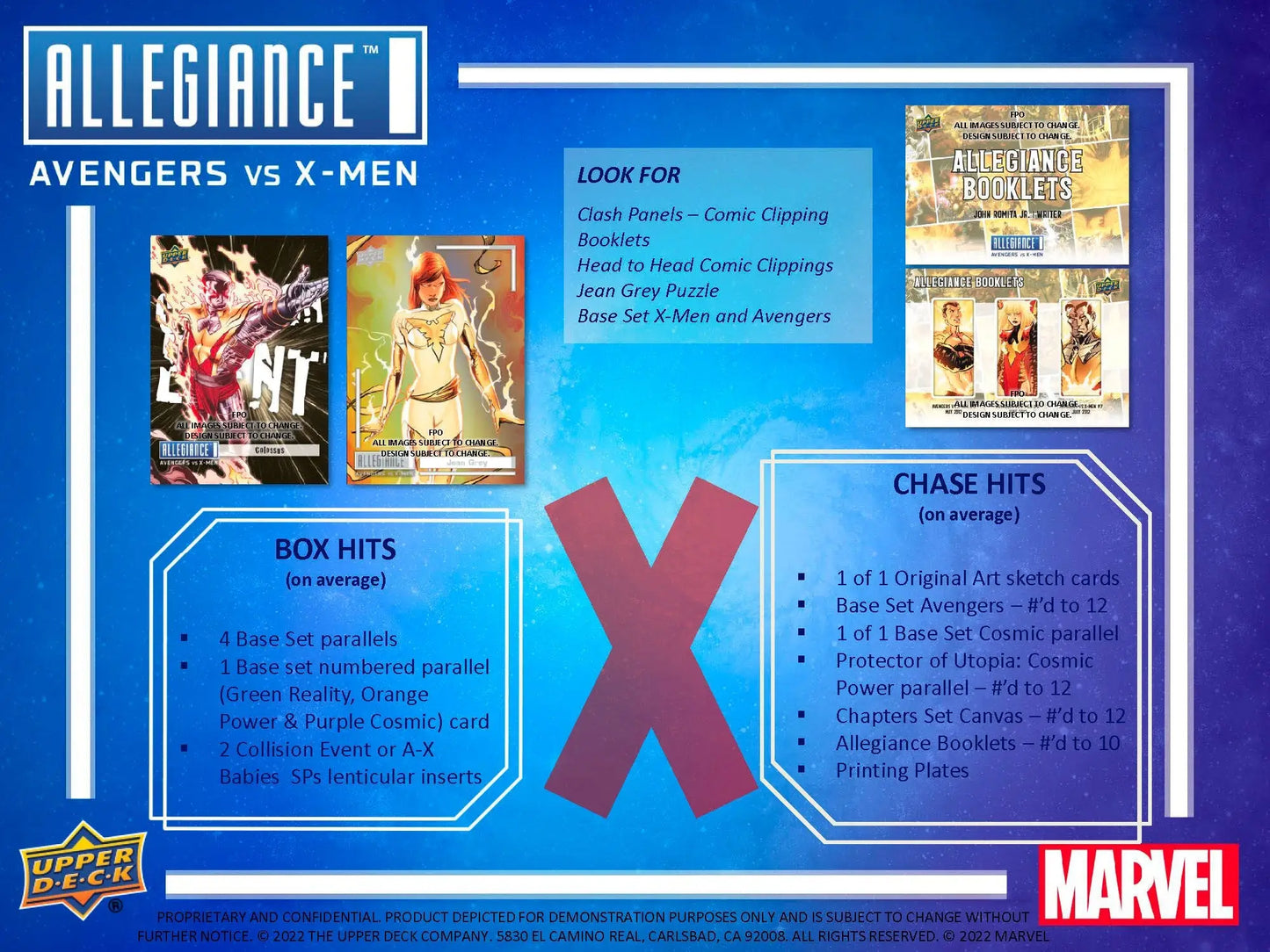 2023 UD Marvel Allegiance Avengers vs X-Men Hobby Box - Non-Sport Sealed