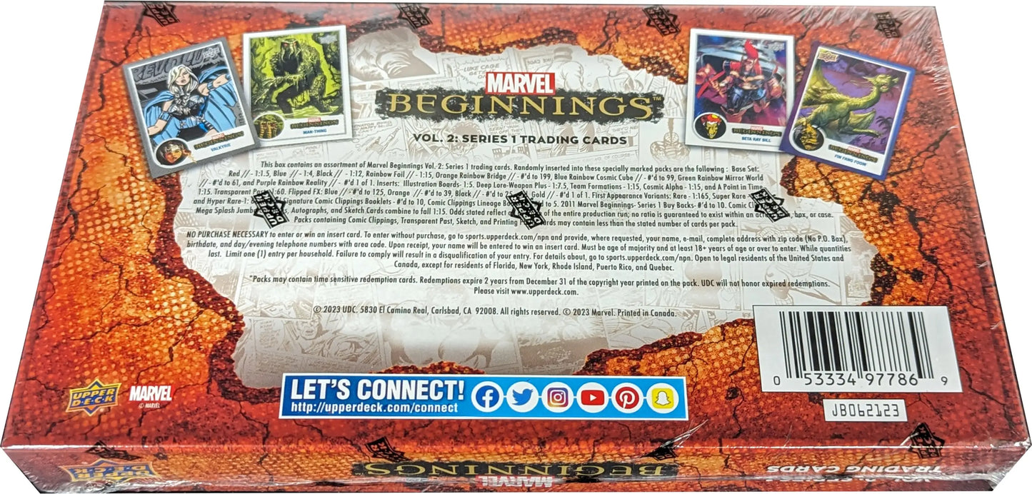 2023 Upper Deck Marvel Beginnings Volume 2 Series 1 Hobby - Marvel Card Box