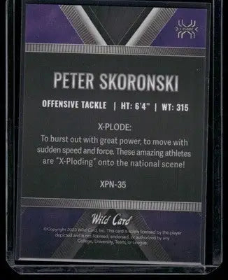 2023 Wild Card National X-Plode Peter Skoronski #XPN-35 6/9 Football - Football Card Single