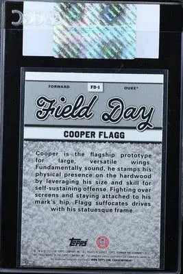 2024-25 Bowman’s Best University #FD-1 Cooper Flagg Field Day CGC Authentic - Basketball Card Single