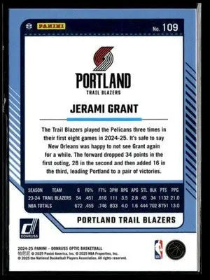2024-25 Donruss Optic #109 Jerami Grant - Basketball Card Single