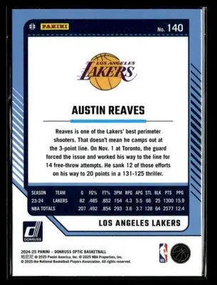 2024-25 Donruss Optic #140 Austin Reaves - Basketball Card Single
