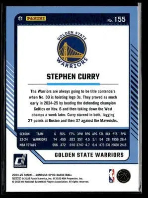 2024-25 Donruss Optic #155 Stephen Curry
