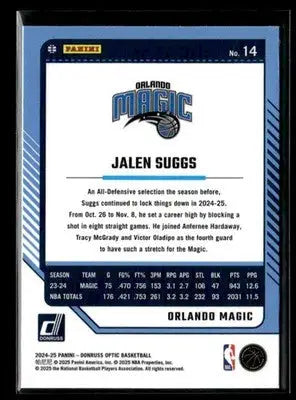 2024-25 Donruss Optic Jalen Suggs #14 Orlando Magic