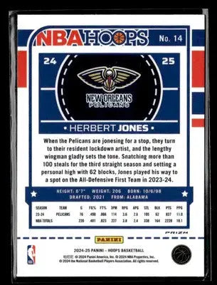 2024-25 Hoops #14 Herbert Jones Premium Prizms Silver - Basketball Card Single