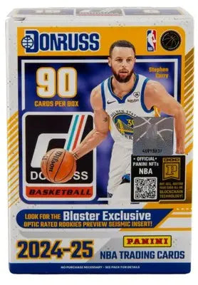 2024-25 Panini Donruss NBA trading cards blaster box featuring Stephen Curry