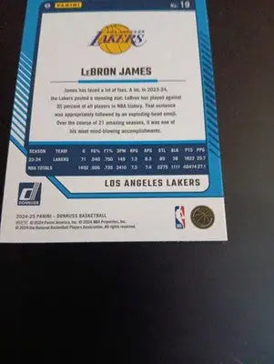 2024-25 Panini Donruss - LeBron James #19. L.A. Lakers. NRMT+ - Basketball Card Single