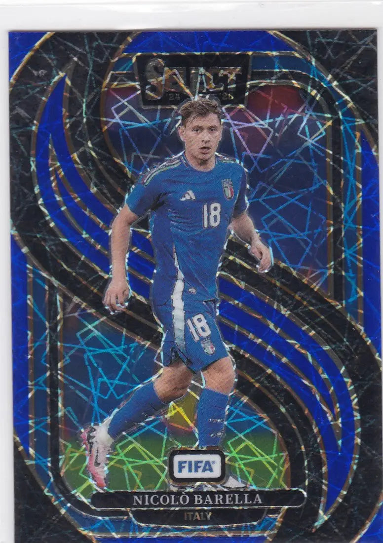 2024-25 Panini FIFA Select # 187 Nicolo Barella Blue Lazer Prizm Italy - Soccer Card Single