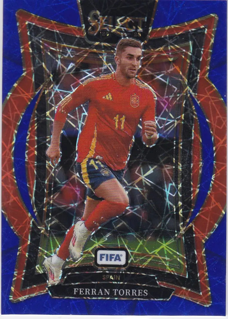 2024-25 Panini FIFA Select #91 Ferran Torres Blue Lazer Prizm Spain - Soccer Card Single