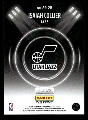 2024-25 Panini Instant NBA Spotlight Rookies #SR.28 Isaiah Collier - Basketball Card Single