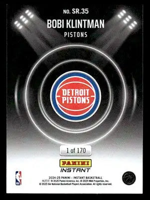 2024-25 Panini Instant NBA Spotlight Rookies #SR.35 Bobi Klintman - Basketball Card Single