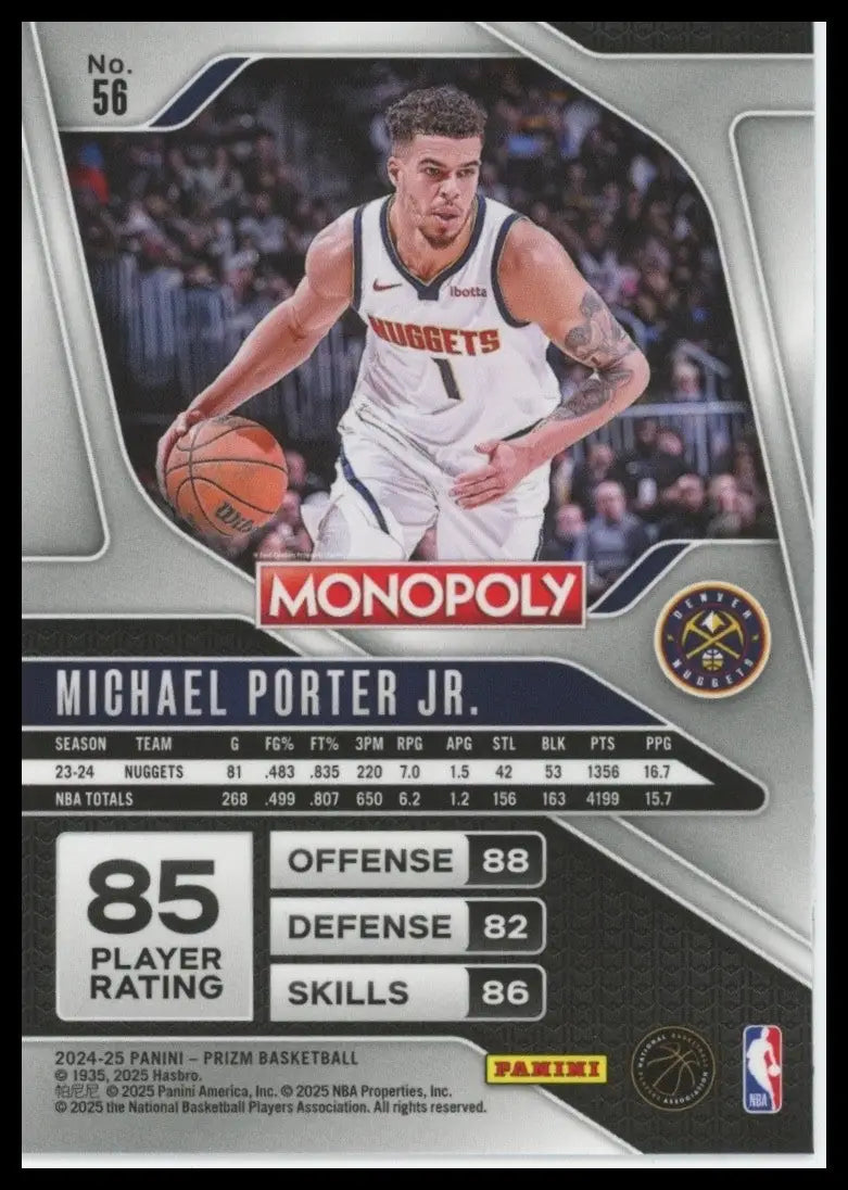 2024-25 Panini Michael Porter Jr #56 Denver Nuggets Basketball Card NBA Sports