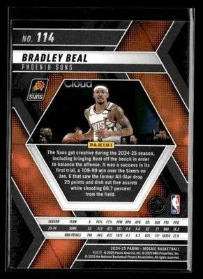 2024-25 Panini Mosaic #114 Bradley Beal - Basketball Card Single