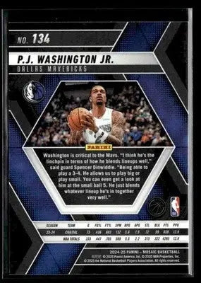 2024-25 Panini Mosaic #134 P.J. Washington Jr. - Basketball Card Single