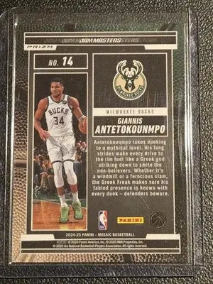 2024-25 Panini Mosaic #14 Giannis Antetokounmpo Jam Masters Mosaic - Basketball Card Single